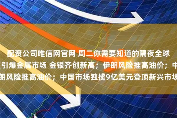 配资公司唯信网官网 周二你需要知道的隔夜全球要闻：美联储调查风波引爆金属市场 金银齐创新高；伊朗风险推高油价；中国市场独揽9亿美元登顶新兴市场吸金榜