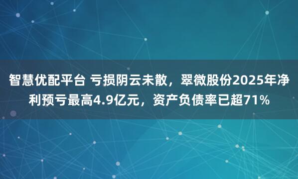 智慧优配平台 亏损阴云未散，翠微股份2025年净利预亏最高4.9亿元，资产负债率已超71%